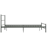 284686 Bed Frame without Mattress Grey Metal 120x200 cm