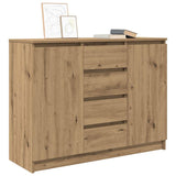 Sideboard with Drawers Artisan Oak 100.5x35x76 cm Engineered Wood 3328452