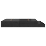 Storage Bed Frame with Drawer Black oak 236.5 x 200 x 31.5 cm 3335622