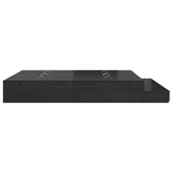 Storage Bed Frame with Drawer Black oak 236.5 x 200 x 31.5 cm 3335622