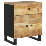 ZNTS Bedside Cabinet 50x33x60 cm Solid Wood Mango&Engineered Wood 350668