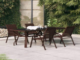 5 Piece Garden Dining Set Brown and Black 3095984