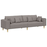 Fabric Sofa with Cushion Taupe 208 cm Fabric 3335148