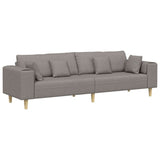 Fabric Sofa with Cushion Taupe 208 cm Fabric 3335148