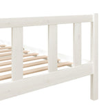 Bed Frame without Mattress White Small Double Solid Wood 3101124