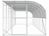 Against Wall Chicken Coop Silver 800 x 200 x 215 cm 3434738