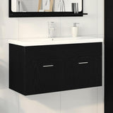 Bathroom Cabinet Black Oak 90 x 38.5 x 46 cm Engineered Wood 3333138