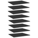 805279 Bookshelf Boards 8 pcs High Gloss Black 60x50x1,5 cm Engineered Wood