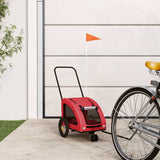 Pet Bike Trailer Red Oxford Fabric and Iron 93971