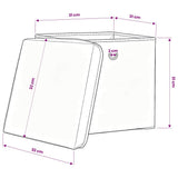 Storage Boxes with Lids 10 pcs Baby Blue 32x32x32 cm Fabric 288376