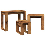 Nest of Tables 3 pcs Old Wood Engineered Wood 856678