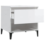Side Tables 2 pcs High Gloss White 50x46x50 cm Engineered Wood 819553