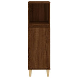 Bathroom Cabinet Brown Oak 30x30x100 cm Engineered Wood 819811