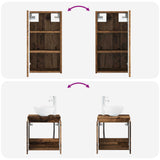 Bathroom Furniture Set 3 pcs Old Wood 33 x 34.5 x 160 cm 3406071