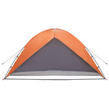 Camping Tent with Rainfly Water-resistant Dome Grey and Orange 42028532