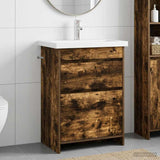 Bathroom Furniture Set Smoked Oak 61 x 40 x 84.5 cm 3404262