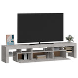 TV Cabinet with LED Lights Concrete Grey 200x36.5x40 cm 3152813