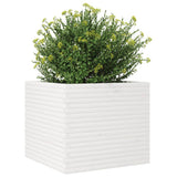 Garden Planter White 80x80x68.5 cm Solid Wood Pine 3282480