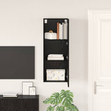 TV Wall Cabinet Black Oak 40.5 x 30 x 102 cm Engineered Wood 882941