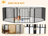 80cm 8 Panels Heavy Duty Dog Pen, Pet Playpen for Indoors, Outdoors, Small, Medium Dogs T3398P376296