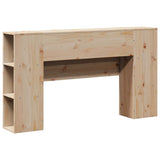 Headboard with Storage 160 cm Solid Wood Pine 855624