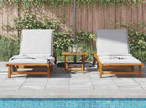 Sun Lounger Set of 2 Acacia wood Solid Acacia wood Standard 3325193