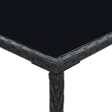 5 Piece Garden Bar Set with Cushions Poly Rattan Black 3095414