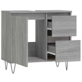 Bathroom Cabinet Grey Sonoma 65x33x60 cm Engineered Wood 831610
