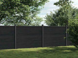 Fence Panel Grey 353x186 cm WPC 3282790
