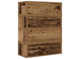 CD Storage Rack 4 pcs Old Wood 40 x 17 x 17 cm Engineered Wood 8012726