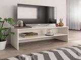 Tv Cabinet White Engineered wood TV Cabinet Rectangular 800045