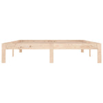 Bed Frame without Mattress Solid Wood 150x200cm King Size 810370