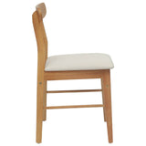 Dining Chair 2 pcs Natural and Light Solid Rubber Wood 42020485