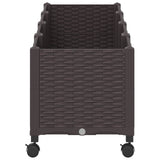 Garden Planter with Wheels Brown 160 x 40 x 44 cm PP 3423133