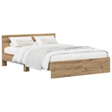 Bed Frame with Headboard Artisan Oak 140 x 200 cm 3445775