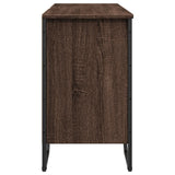Bathroom Sink Cabinet Brown Oak 91x35x60 cm Engineered Wood 848663