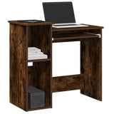 Desk with Shelves Smoked Oak 84x40x78 cm Engineered Wood 860449