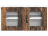 Wall Glass Cabinet LUCCA 2 pcs Old Wood 60 x 31 x 40 cm 884982
