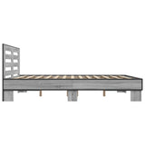 Bed Frame without Mattress Grey Sonoma 150x200 cm King Size 3280100
