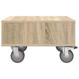 Side Table with Wheels Sonoma Oak 50.5 x 50 x 30 cm 891026