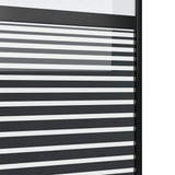 Glass Door Striped Black 102.5 x 2 x 205 cm Aluminium 42012462