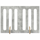 Folding Pet Fence 2 pcs Concrete Grey 100.5 x 38 x 70 cm 8005959