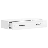 Wall-Mounted Side Table High Gloss White 87.5 x 34.5 x 17 cm 899349