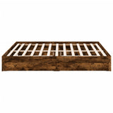 Bed Frame with Drawers without Mattress Smoked Oak 180x200 cm Super King 3280640