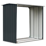 Log Storage Shed Galvanised Steel 172x91x154 cm Anthracite 47082