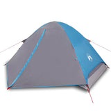 ZNTS Camping Tent Dome 4-Person Blue Waterproof 94647