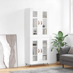 Highboard White 69.5x34x180 cm Engineered Wood 3198249