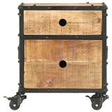 Bedside Cabinet 40x30x50 cm Rough Mango Wood 286379