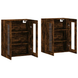Wall Mounted Cabinets 2 pcs Smoked Oak Engineered Wood 3197958