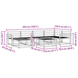 Outdoor Sofa Set 7 pcs Natural Solid Acacia Wood 3367857
